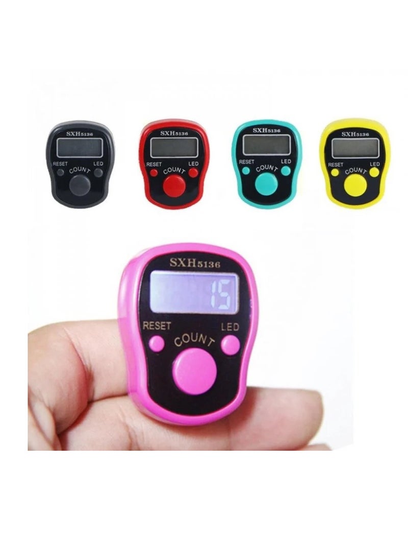 Generic - 4 Pieces Digital Electronic Tasbeeh Counter with LED Light and Storage Box (Multi-Color and Uses) - Image 1