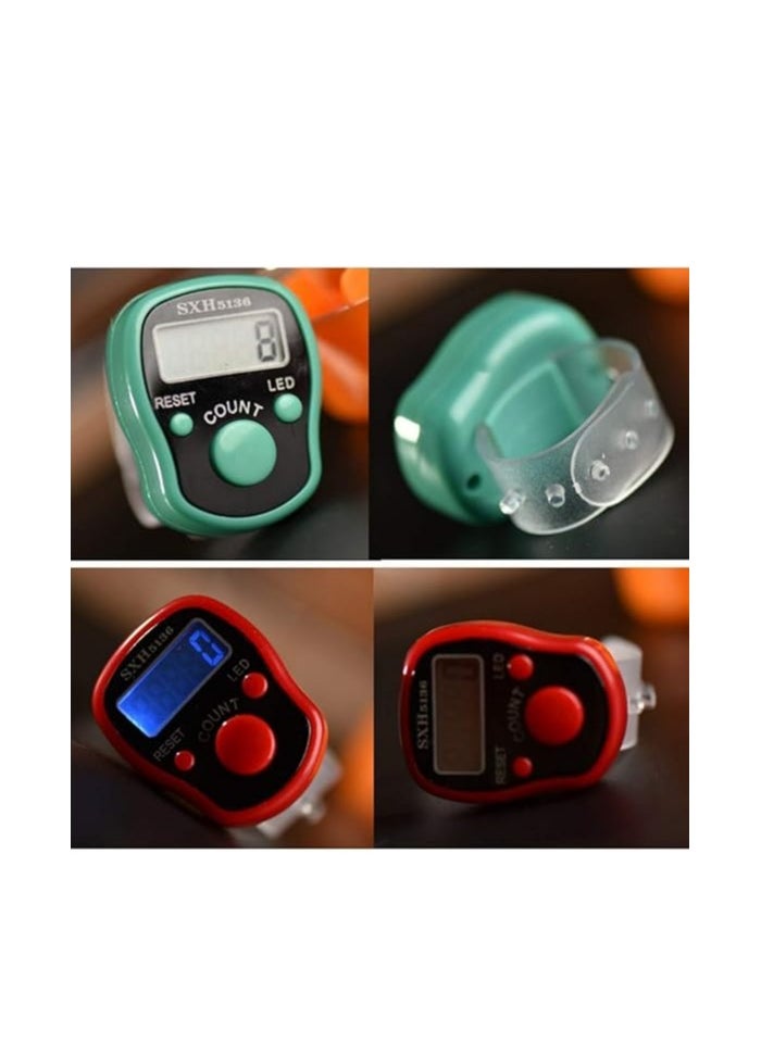 Generic - 4 Pieces Digital Electronic Tasbeeh Counter with LED Light and Storage Box (Multi-Color and Uses) - Image 1