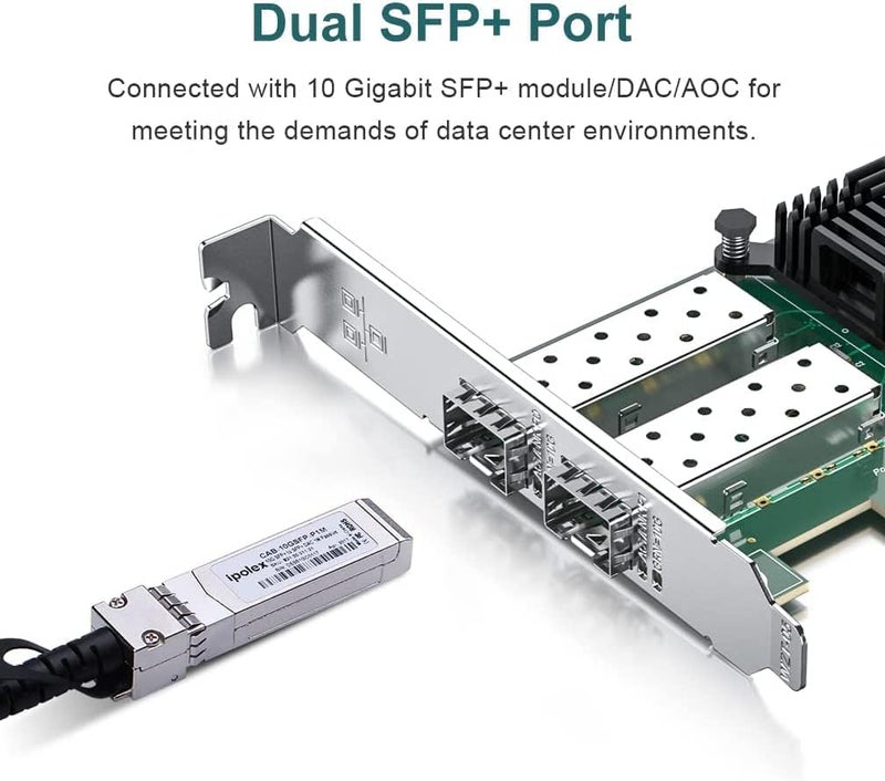 ipolex 10Gb Network Card X520-DA2-Intel PCI-E Ethernet Card NIC Dual SFP+ Port E10G42BTDA, Intel 82599EN Controller, 10G PCI Express LAN Adapter Support Windows Server/Windows, Linux, Vmware - Image 4