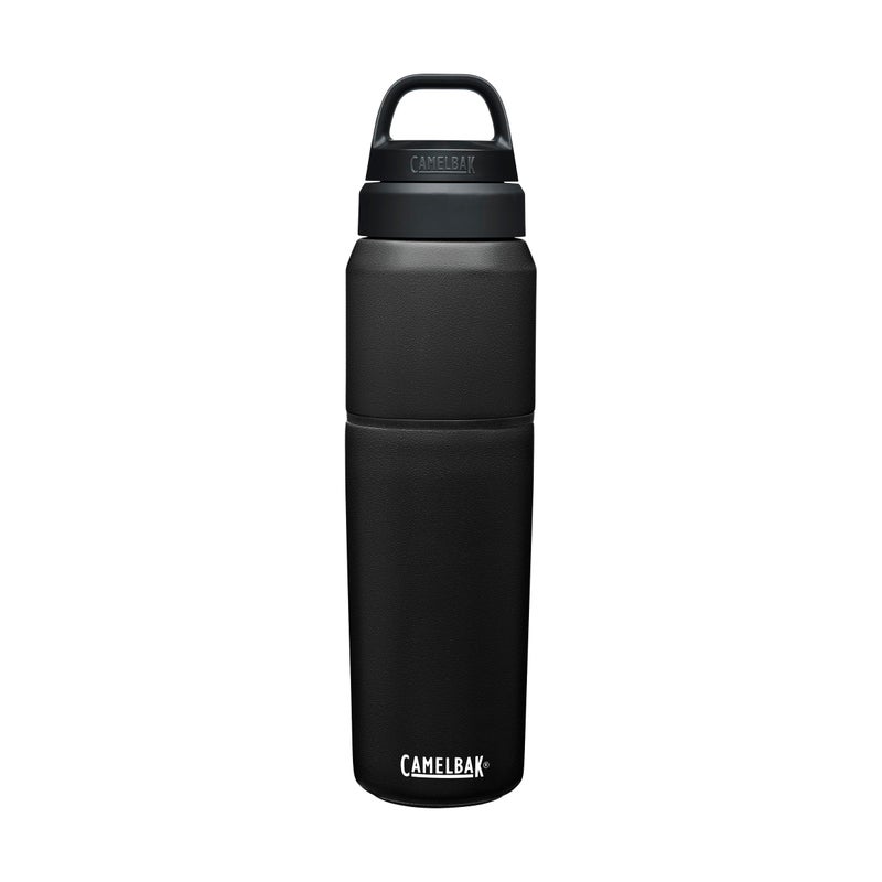 CamelBak MultiBev Water Bottle & Travel Cup â€“ Vacuum Insulated Stainless Steel â€“ Black â€“ 22oz Bottle & 16oz Cup - Image 1