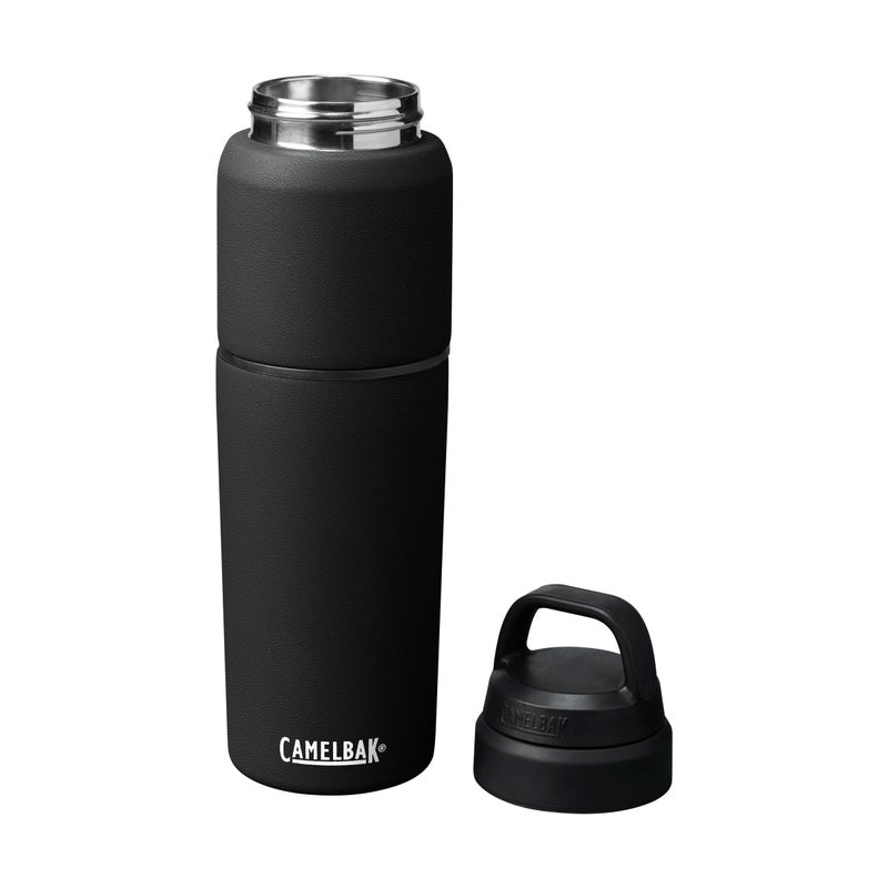 CamelBak MultiBev Water Bottle & Travel Cup â€“ Vacuum Insulated Stainless Steel â€“ Black â€“ 22oz Bottle & 16oz Cup - Image 3