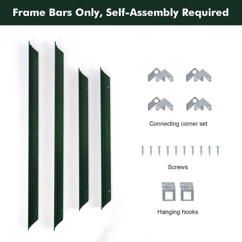 FOLKOR إطار عائم للوحات قماشية مقاس 24×36، إطارات عائمة DIY بعمق 1.5 بوصة لفن الجدار التجريدي العصري وطباعات الزهور، زينة عرض معرض منزلي بسيط (أخضر) - Image 2