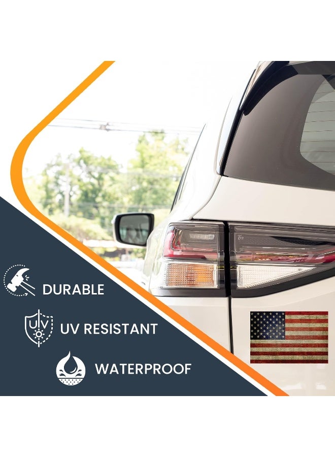 Magnet Me Up Weathered American Flag Car Magnet Decal, 4x6 Inches, Red, White and Blue, Heavy Duty Automotive Magnet for Car Truck SUV - Image 4