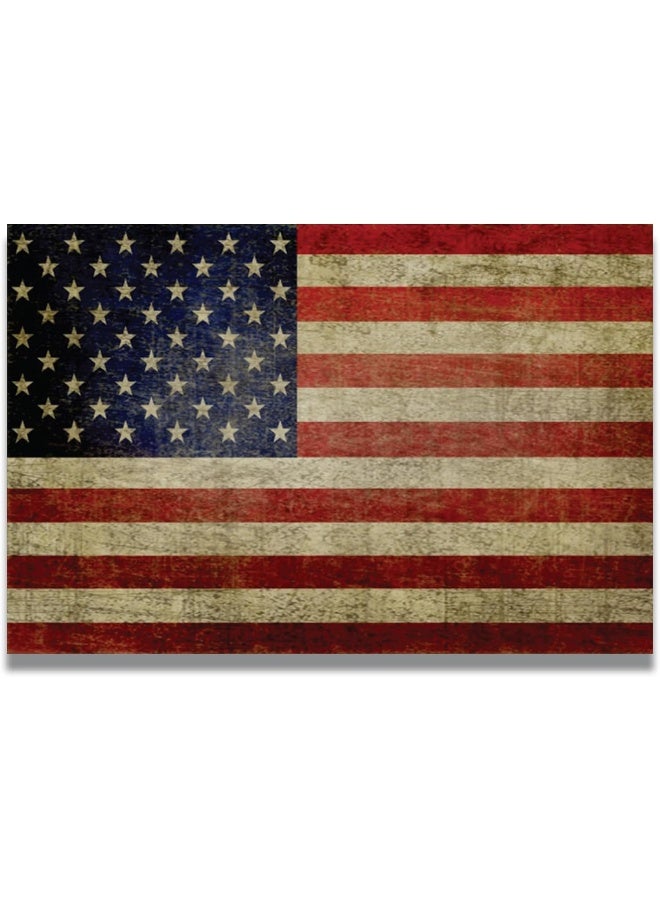 Magnet Me Up Weathered American Flag Car Magnet Decal, 4x6 Inches, Red, White and Blue, Heavy Duty Automotive Magnet for Car Truck SUV - Image 1