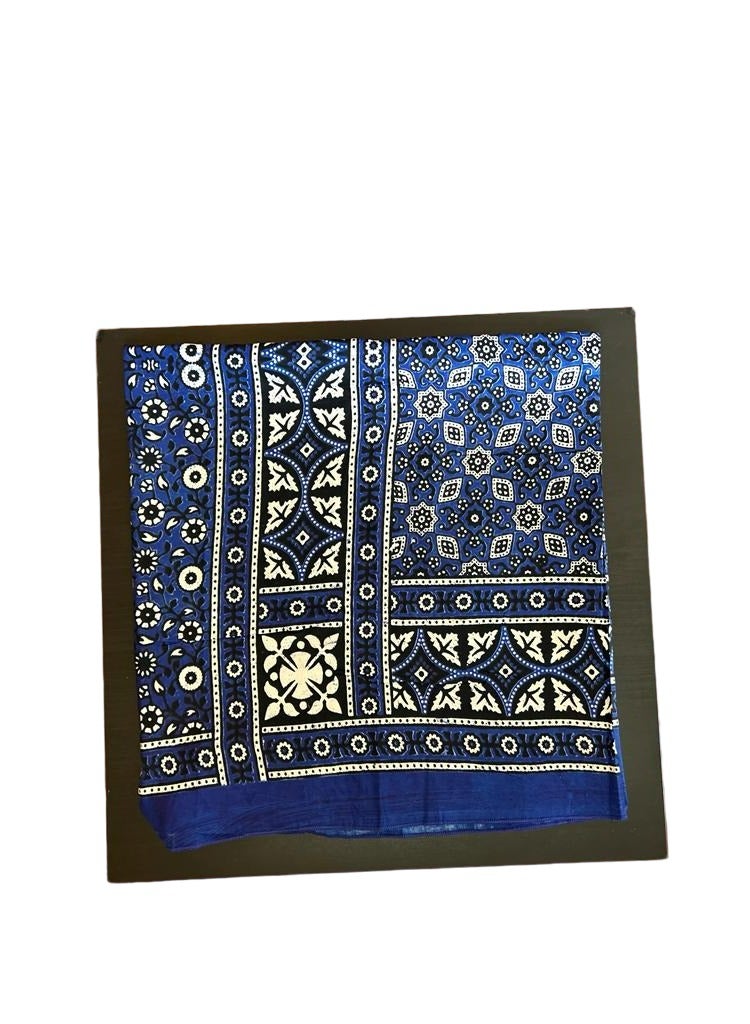 Ajrak | Blue Color | Multi Design | Unisex - Image 2