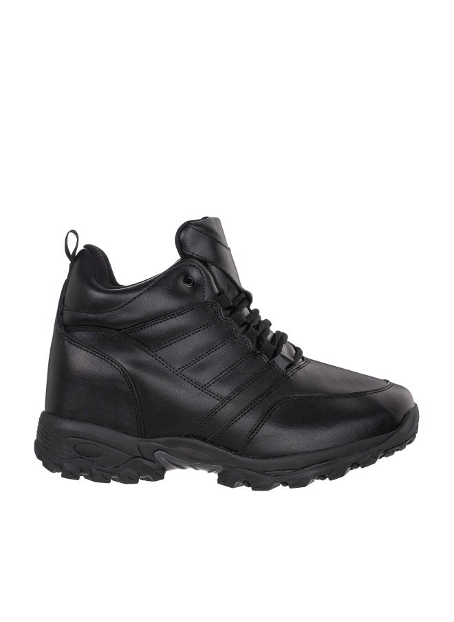 CALTO Men's Invisible Height Increasing Elevator Shoes - Black Leather Lightweight Trainer Sneakers - 4.5 Inches Taller - FD003 - Size 11 D(M) US - Image 1