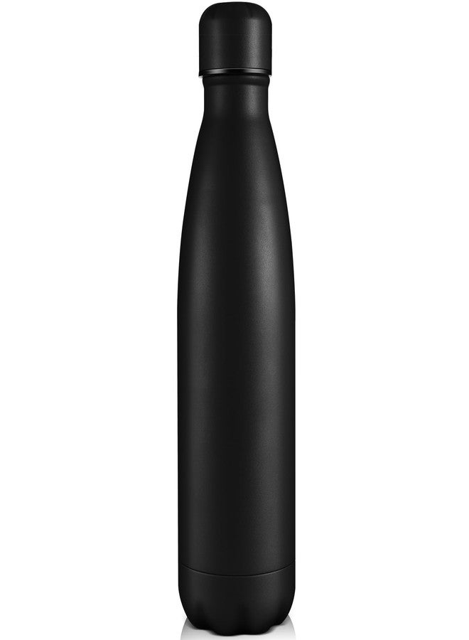 Volhoply 25oz Insulated Water Bottle 1/2/4 Pack, Double Wall Stainless Steel Vacuum Bottles, Keeps Cold 24H & Hot 12H, BPA Free Leak Proof Bottles (Black,1 Pack) - Image 1