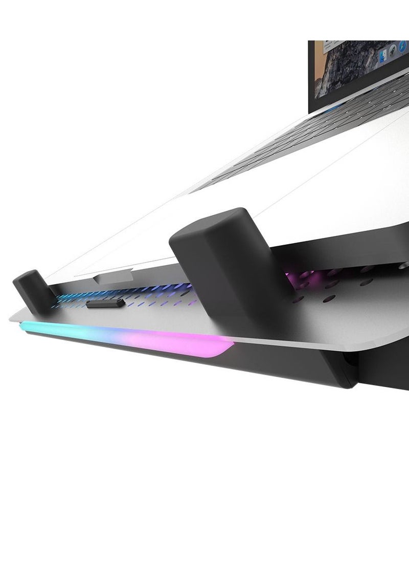 DarkFlash - DarkFlash G200 Lightstrip Laptop Cooler Black - Image 1