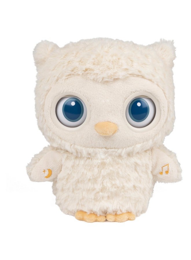 GUND جوند بطة النوم العيون النائمة وسادة محشوة دمية بومة ضوء ليلي وآلة صوت للأطفال الأولاد والبنات، 8 إنش - Image 1
