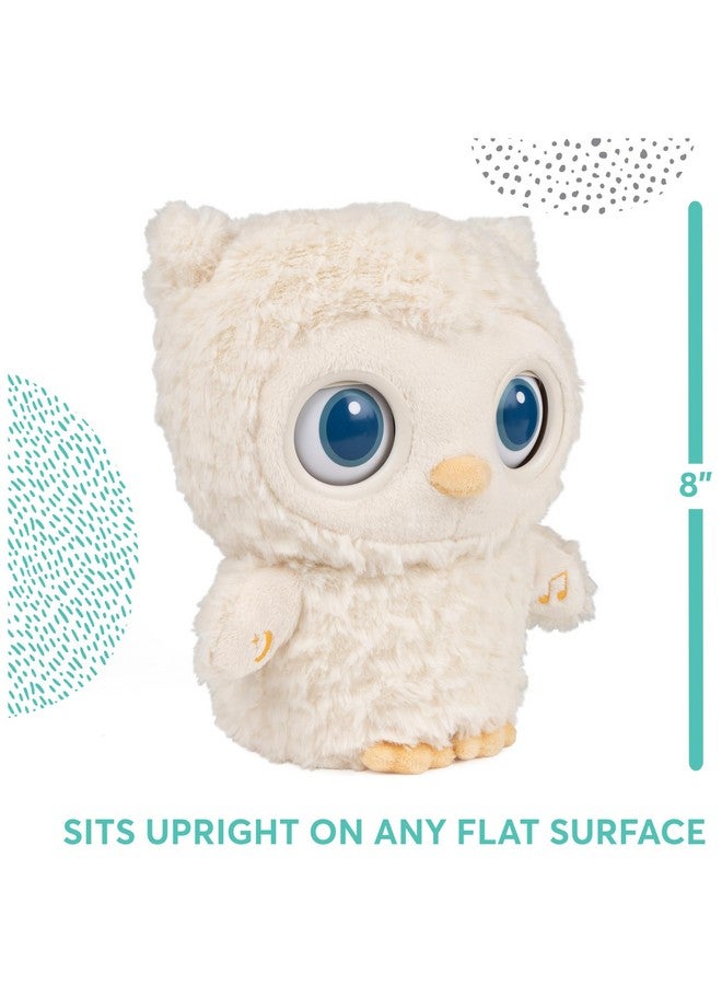 GUND جوند بطة النوم العيون النائمة وسادة محشوة دمية بومة ضوء ليلي وآلة صوت للأطفال الأولاد والبنات، 8 إنش - Image 4