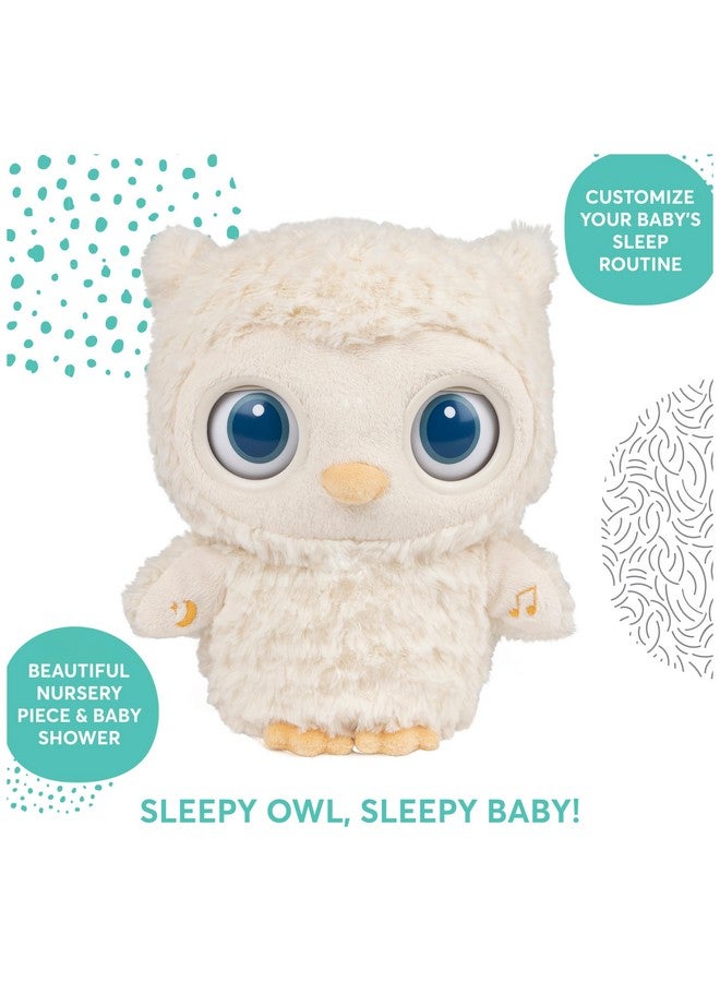 GUND جوند بطة النوم العيون النائمة وسادة محشوة دمية بومة ضوء ليلي وآلة صوت للأطفال الأولاد والبنات، 8 إنش - Image 3
