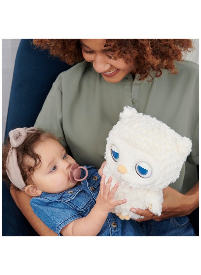 GUND جوند بطة النوم العيون النائمة وسادة محشوة دمية بومة ضوء ليلي وآلة صوت للأطفال الأولاد والبنات، 8 إنش - Image 5
