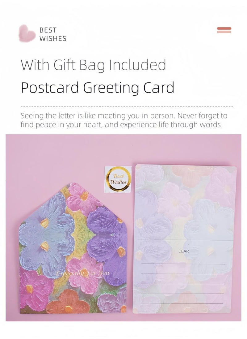 PAPERSAY Oil Painting Style Gift Bag, Birthday Gift Box, Envelope Packaging Bag, Creative Paper Gift Bag, Holiday Gift Box, Gift Bag(24cm*20cm*11cm).  - Image 4