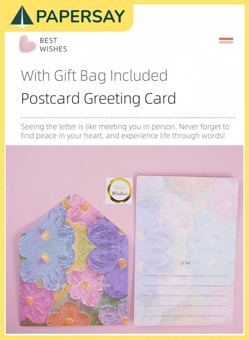 PAPERSAY 24cm Oil Painting Style National Day Gift Bag, Birthday Gift Box, Envelope Packaging Bag, Creative Paper Gift Bag, Holiday Gift Box, Gift Bag - Image 3