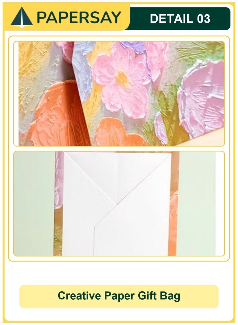  طائرة ورقية ٢٤ سم حقيبة هدايا بطراز الرسم الزيتي لليوم الوطني السعودي، صندوق هدايا للعيد، ظرف تغليف، حقيبة هدايا ورقية إبداعية، صندوق هدايا للمناسبات، كيس هدايا - Image 4