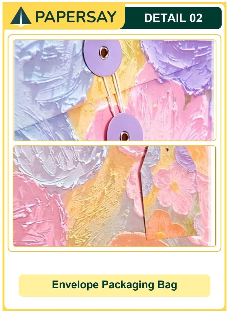  طائرة ورقية ٢٤ سم حقيبة هدايا بطراز الرسم الزيتي لليوم الوطني السعودي، صندوق هدايا للعيد، ظرف تغليف، حقيبة هدايا ورقية إبداعية، صندوق هدايا للمناسبات، كيس هدايا - Image 3