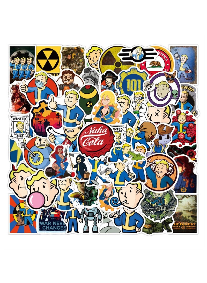 general 50-Piece Fallout Cute Vinyl Waterproof Sticker - Image 1
