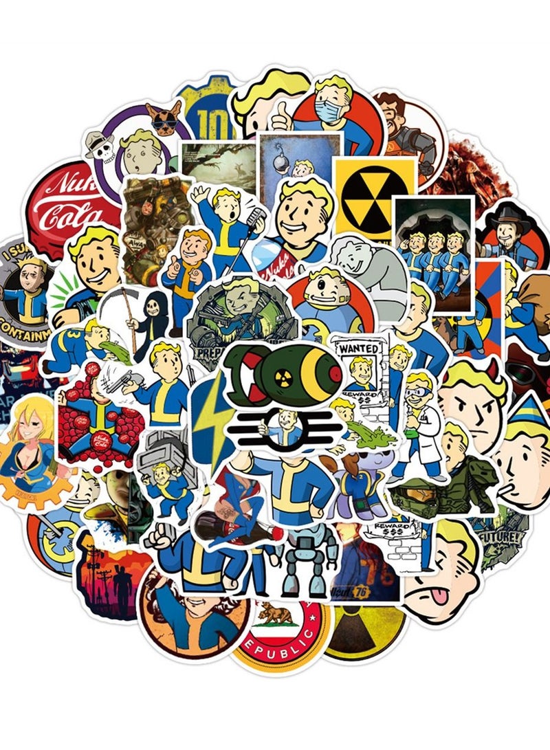 general 50-Piece Fallout Cute Vinyl Waterproof Sticker - Image 2