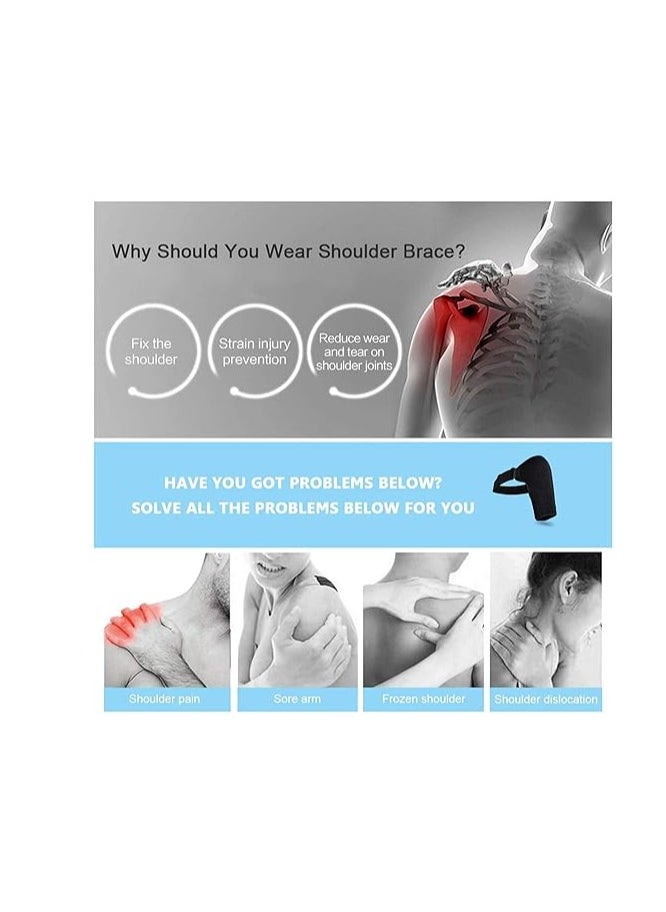 YOSOO - Shoulder Support, Neoprene Shoulder Brace Support for Rotator Cuff Injury AC Joint Dislocated Prevention and Recovery One Size Adjustable Fits Both Left or Right Shoulder - Image 1