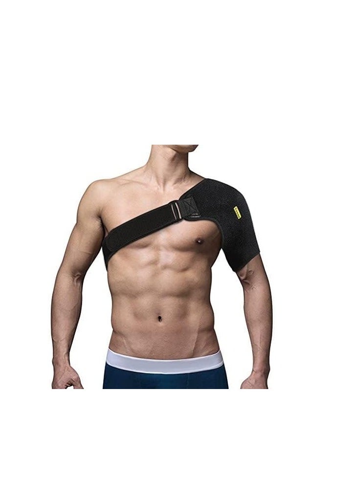 YOSOO - Shoulder Support, Neoprene Shoulder Brace Support for Rotator Cuff Injury AC Joint Dislocated Prevention and Recovery One Size Adjustable Fits Both Left or Right Shoulder - Image 1