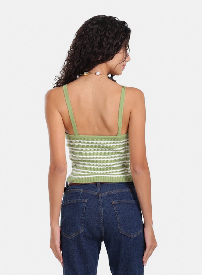 Carina Slim Fit Striped Top - Image 3