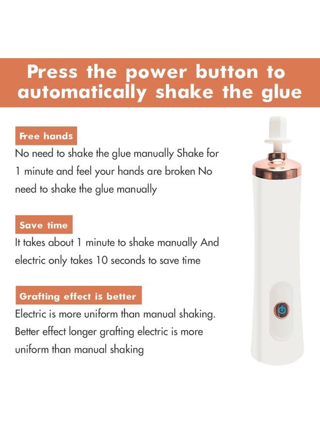 Calidaka Electric Beauty Eyelash Shaker, Portable Waterproof Automatic Eyelash Glue Decanter, Liquid Mixer Nail Gel Polish Shaking Machine, for Eyelash Extension Glue Nails Polish - Image 3