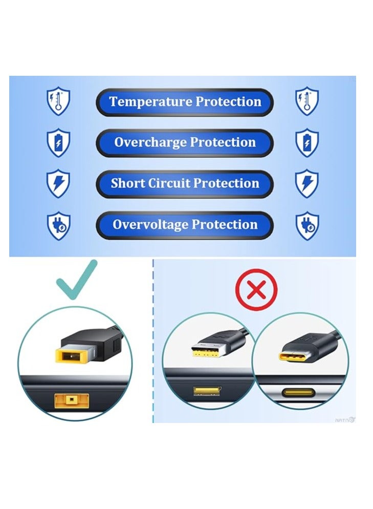 Terabyte 65W 20V 3.25A AC Adapter for Lenovo Z40 Z50 Z50-70 Z50-75 G40 G50 G50-70 G50-80 Thinkpad L440 L460 L470 T440 T450 T460 T470 T540 T560 X230 X240 X250 Power Cord - Image 3