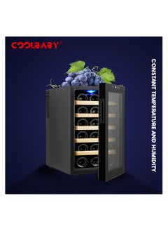 Cool Baby COOLBABY 18 Bottles Red Wine Cabinet, Constant Temperature Wine Cabinet, Home Refrigerator, Built in LED Lights, Temperature Control, Silent, Black  - Image 5