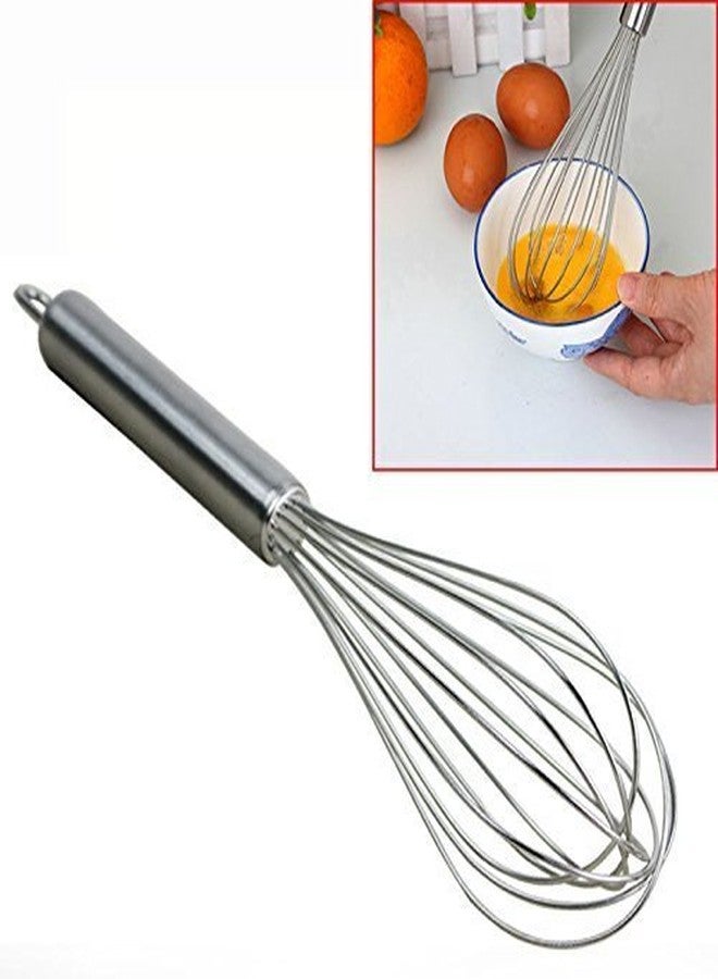 Exxelo (𝟓 𝐘𝐞𝐚𝐫 𝐖𝐚𝐫𝐫𝐚𝐧𝐭𝐲) Premium Stainless Steel Wire Whisk – Medium Balloon Hand Whisk for Baking, Beating Eggs, Frothing Milk, Mixing Batter | Durable & Easy-to-Clean Kitchen Tool - Image 4