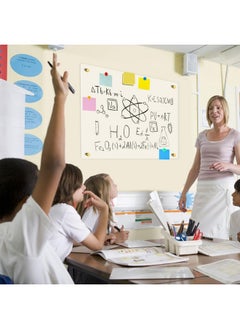 Patelai Clear Acrylic Dry Erase Board For Wall 18''X24'' Mount Non Magnetic Whiteboard Set Includes Acrylic White Board 4 Markers 1 Board Eraser 8 Board Magnets 4 Wall Studs For Office School  - Image 5
