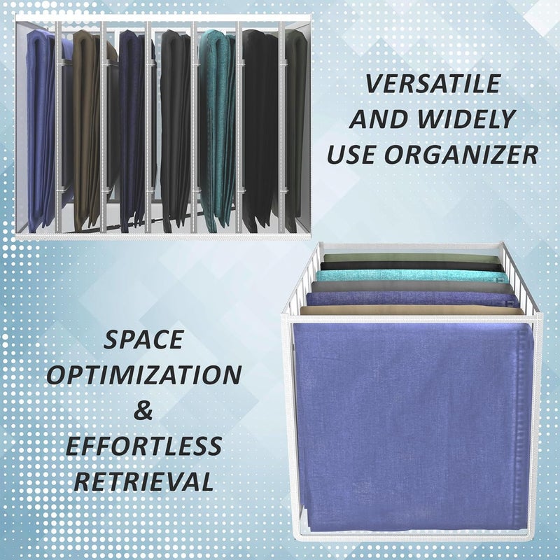 BB BACKBENCHERS Clothes Drawer Organizer For JeansWardrobe Clothes Organizer For Folded ClothesClothes Storage Organizer For JeansSweaterDressesTShirts Pack of 1 2 - Image 2