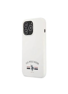 U.S.Polo iPhone 13 Pro 6.1inch Liquid Silicone Flag Logo USPA - White  - Image 3