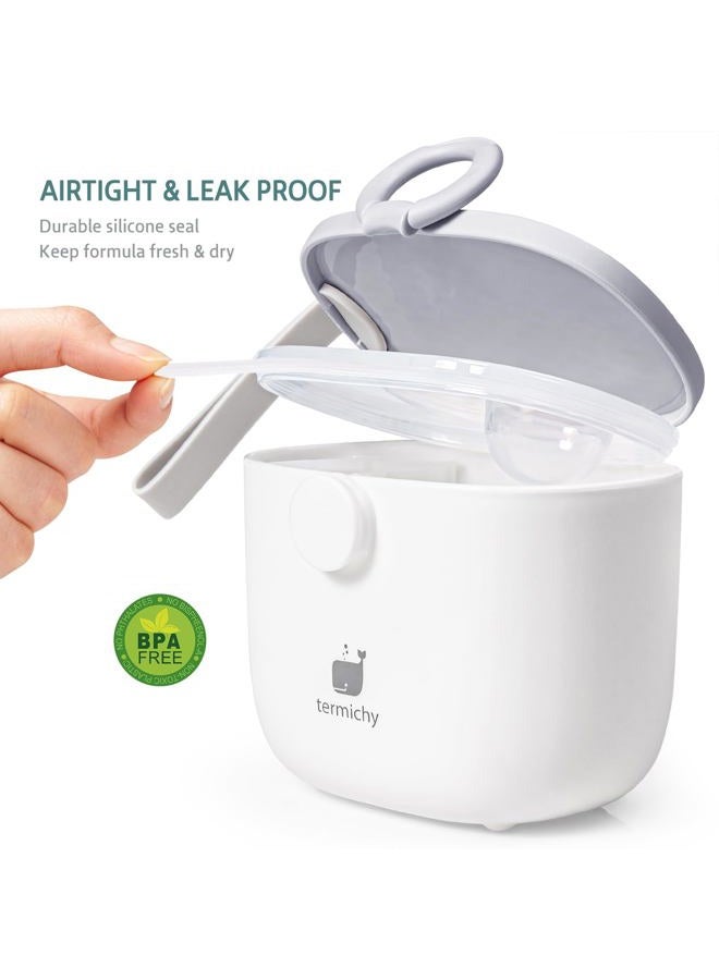 Termichy Baby Formula Dispenser, Portable Formula Dispenser Container with Scoop and Carry Handle for Travel Outdoor Activities for Baby Infant, 8.8OZ, 0.55LB, 250g (Grey,1 Pack) - Image 3