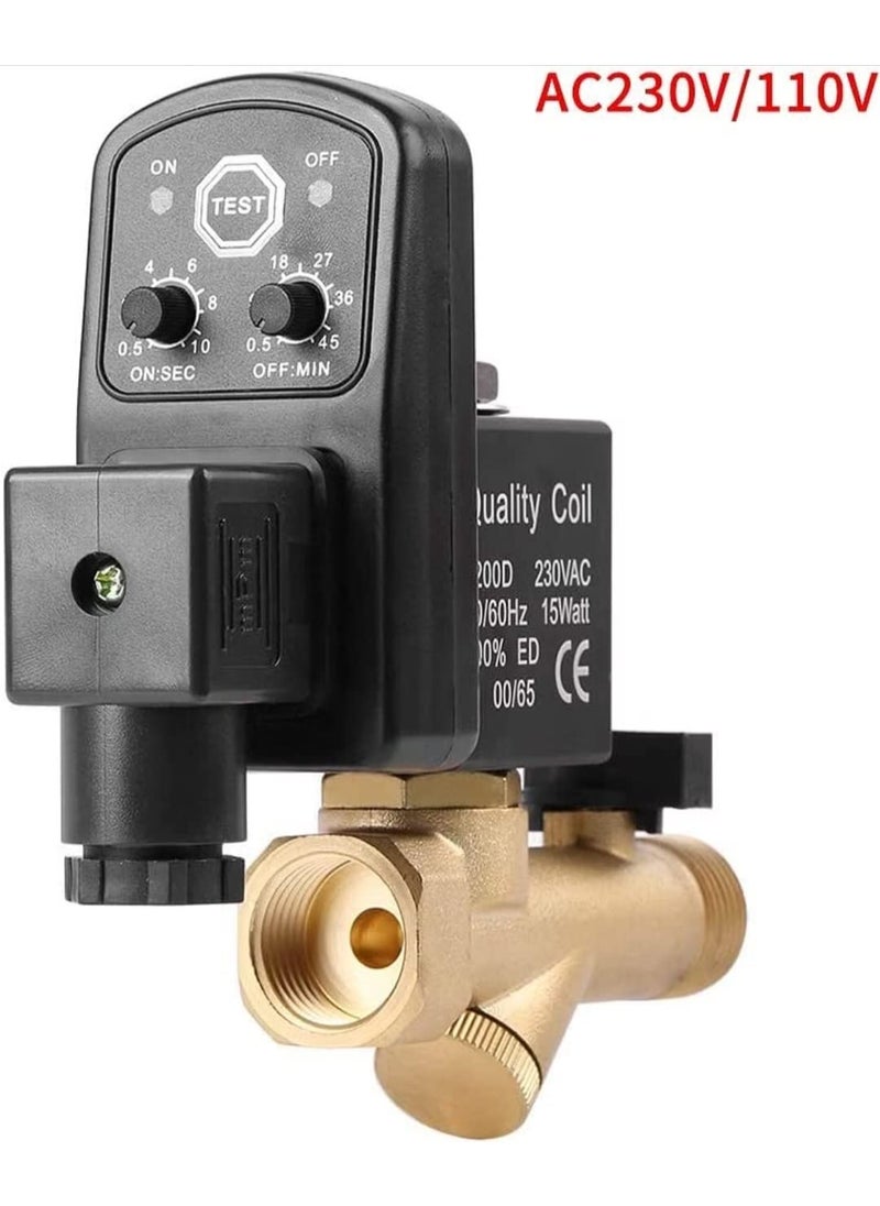 Generic TruGet Auto Drain Valve ADV15T with Timer and Strainer for Air Compressor  - Image 2