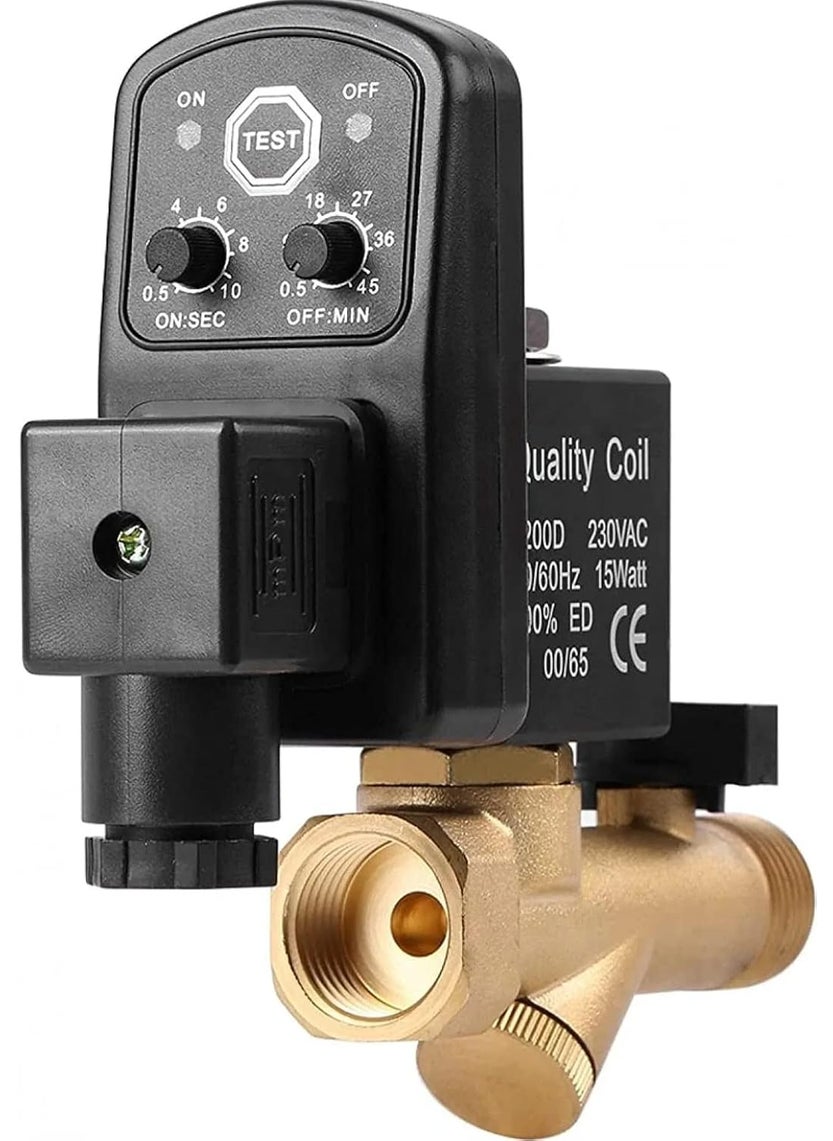 Generic TruGet Auto Drain Valve ADV15T with Timer and Strainer for Air Compressor  - Image 1