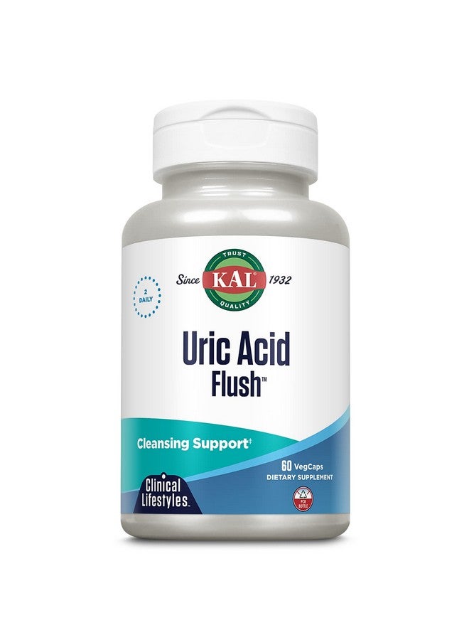 KAL Uric Acid Flush, Joint Health Supplement with Tart Cherry Extract, Celery Seed and Turmeric Extract, Joint Comfort and Mobility Support, Lab Verified, 60-Day Guarantee, 30 Servings, 60 VegCaps - Image 1
