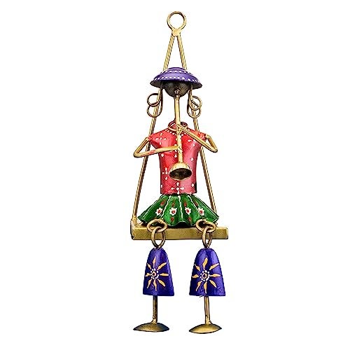 DIGGY ARTS Hand Crafted And Hand Painted Musician Wall Decor | Wall Art | Decorative Gift Item | Showpiece For ethnic Rajasthani Art For Home Decor - Red - Image 2