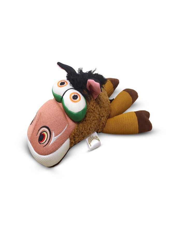 Plushmate x Petaholic Interactive Squeaky Nile Horse Dog Toy - Plush with Crinkle Paper & Soft Cotton Stuffing | Chew Toy for Teething, Cuddling, Playing & Training | for Puppies & Small Dogs - Image 1