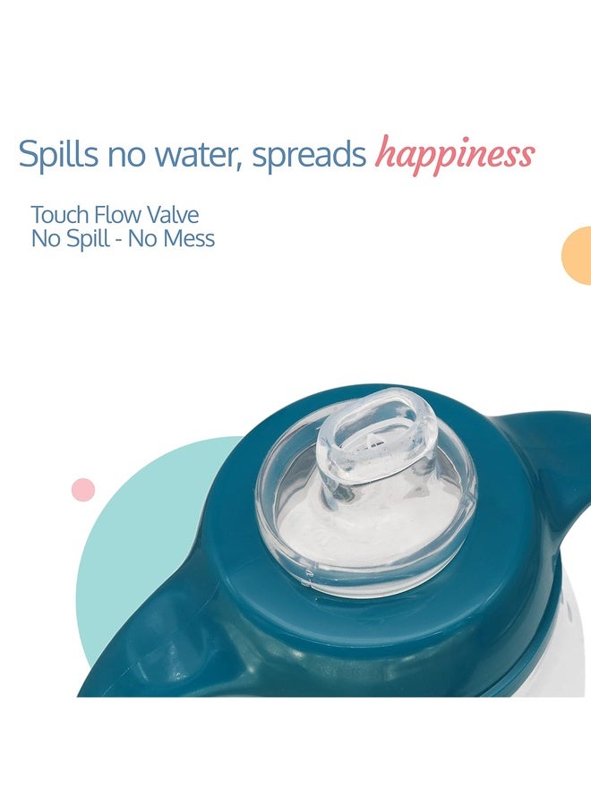 Luvlap Little Dophin Spout Sipper for Infant/Toddler, 210ml, Anti-Spill Sippy Cup with Soft Silicone Spout BPA Free, 6m+ (Blue) - Image 4