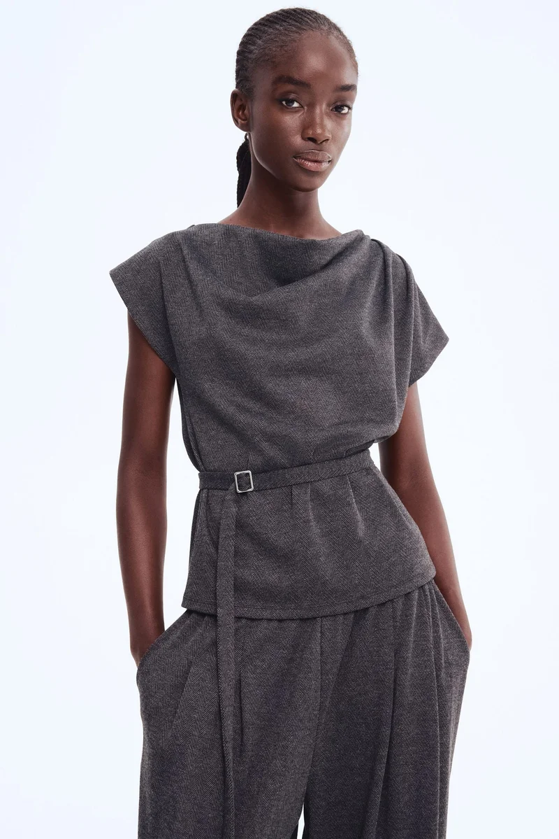H&M Draped belted top