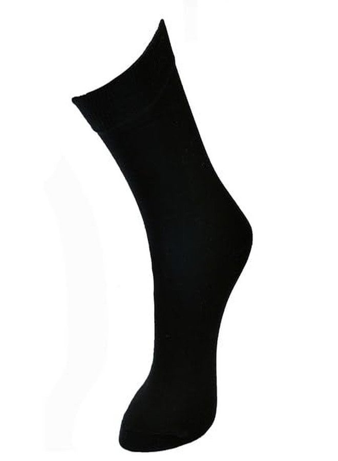 Missby Unisex Kids Age-wise Combed Cotton School Mid-Calf Socks - (Pack of 03 Pairs) (Black, 4 Years-5 Years) - Image 2