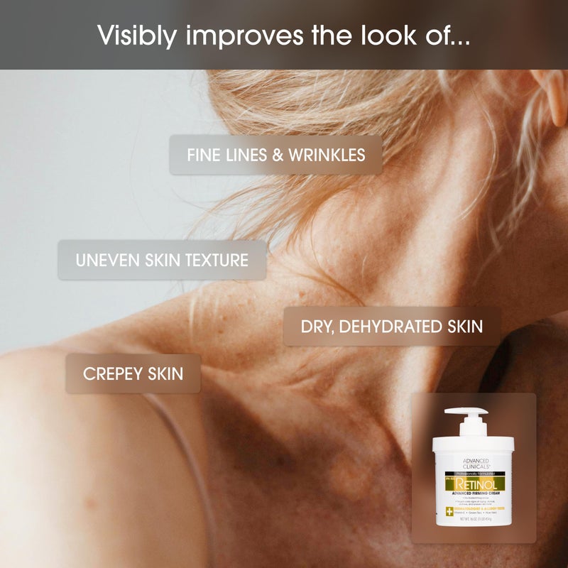 Advanced Clinicals Retinol Body Lotion + Brightening Vitamin C Lotion 2pc Skincare Set For Women & Men | Body Cream & Face Moisturizer Set Helps Improve The Look Of Dark Spots & Uneven Skin Tone, 2PC - Image 5