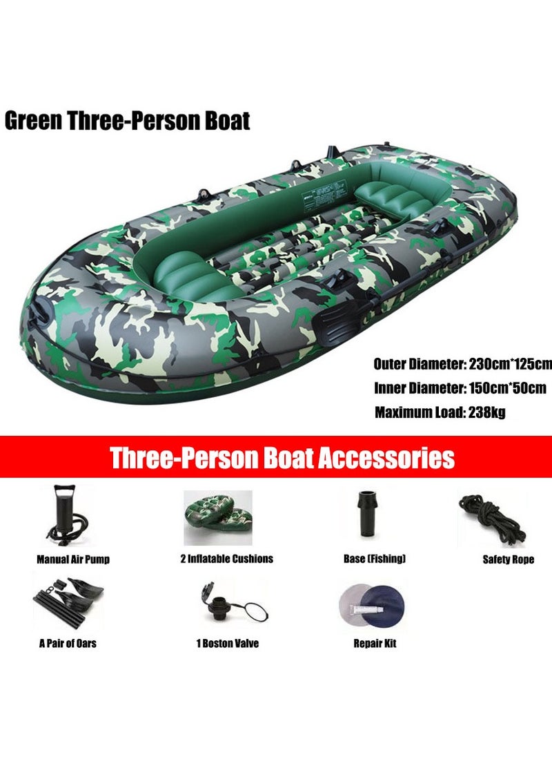 TAPIT Inflatable Boat with Oars, Inflatable Boats for Adults, Inflatable Rafts for Rivers, Fishing Dinghy (B:230CM*125CM)  - Image 2