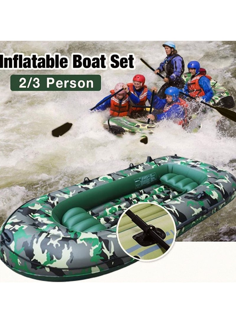 TAPIT Inflatable Boat with Oars, Inflatable Boats for Adults, Inflatable Rafts for Rivers, Fishing Dinghy (B:230CM*125CM)  - Image 1