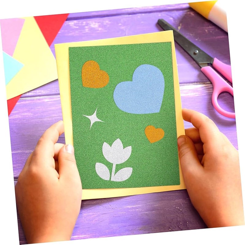 NOLITOY Glitter Cardstock Paper 60 Sheets Colored Craft Paper For Scrapbooking DIY Invitations - Image 4