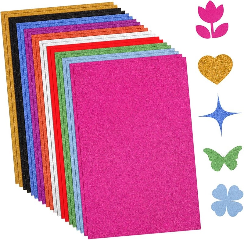 NOLITOY Glitter Cardstock Paper 60 Sheets Colored Craft Paper For Scrapbooking DIY Invitations - Image 1