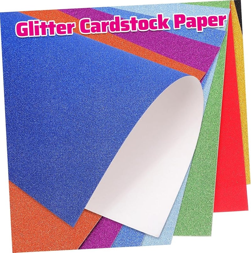 NOLITOY Glitter Cardstock Paper 60 Sheets Colored Craft Paper For Scrapbooking DIY Invitations - Image 5