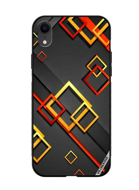 Protective Case Cover For Apple iPhone XR Abstract Design Multicolour