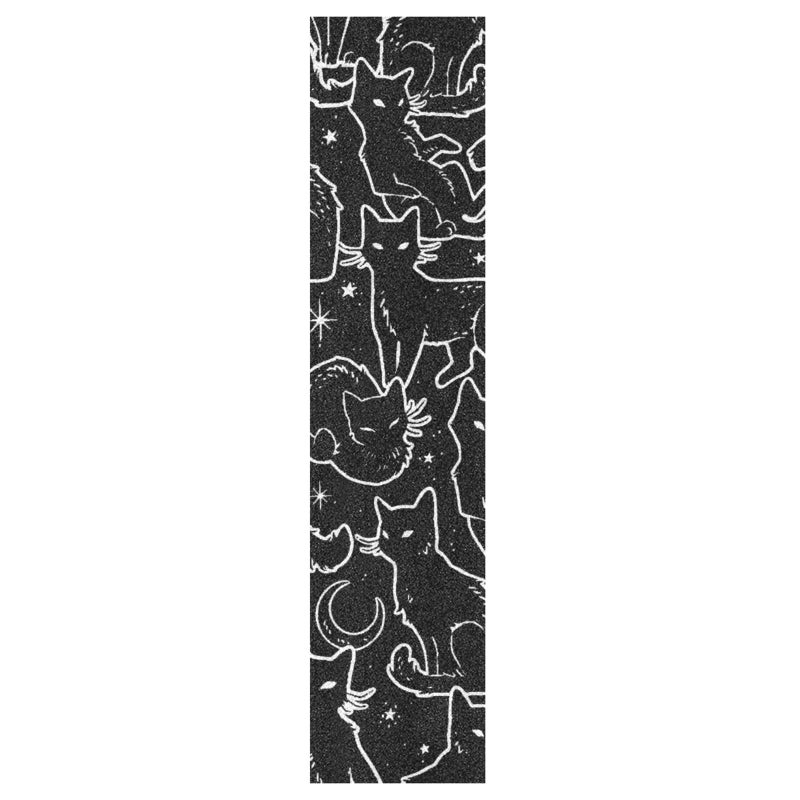 YETTASBIN Black Cats Skateboard Grip Tape Bubble Free Anti Slip Longboard Grip Tape Sheet Sticker Deck Sandpaper for Rollerboard 33 x 9 Inch - Image 2