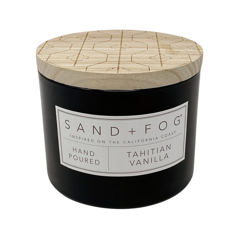 Sand  Fog Scented Candle Tahitian Vanilla  Additional Scents and Sizes  100 Cotton LeadFree Wick  Luxury Air Freshening Jar Candles  Perfect Home Decor  12oz